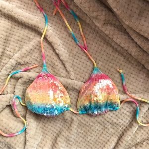 VS PINK RAINBOW SWIM TOP